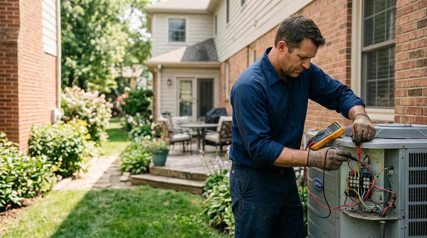 HVAC technician working near Keokuk, IA
